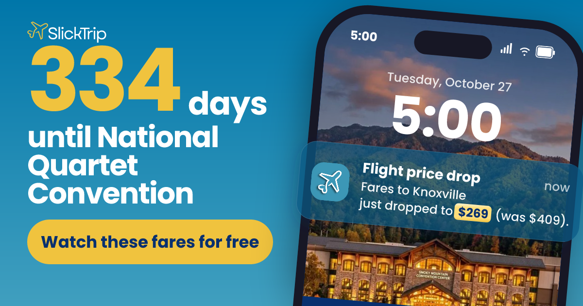 National Quartet Convention 2027: Dates (Sep 26 to Oct 2) and Fares