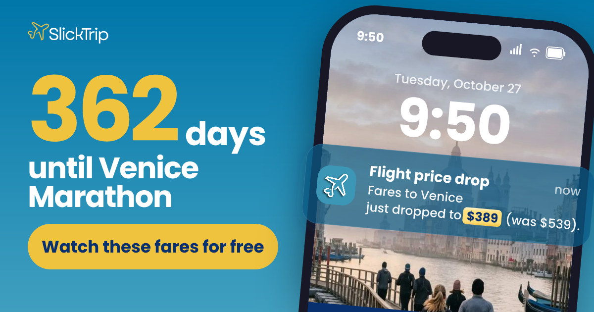 Venice Marathon 2027: Dates (Oct 24) and Fares